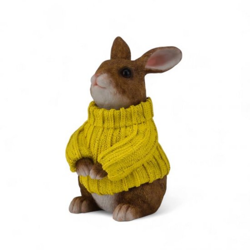 Hase mit Pulli Gelb, H38 cm